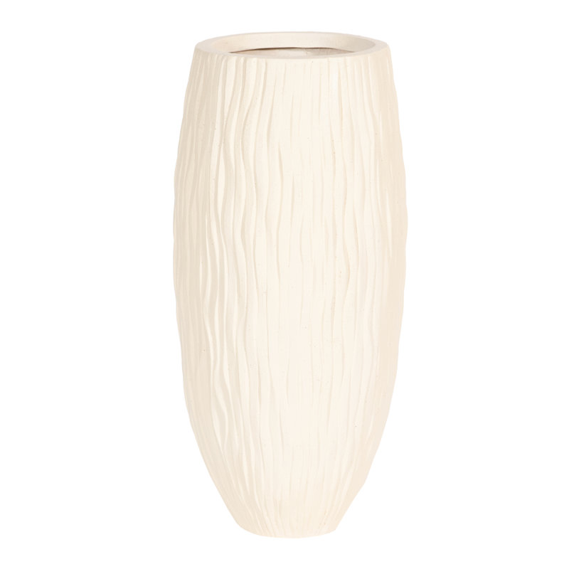 Rucco Pot Planter, 39" H x 18" W x 18" D, Off White