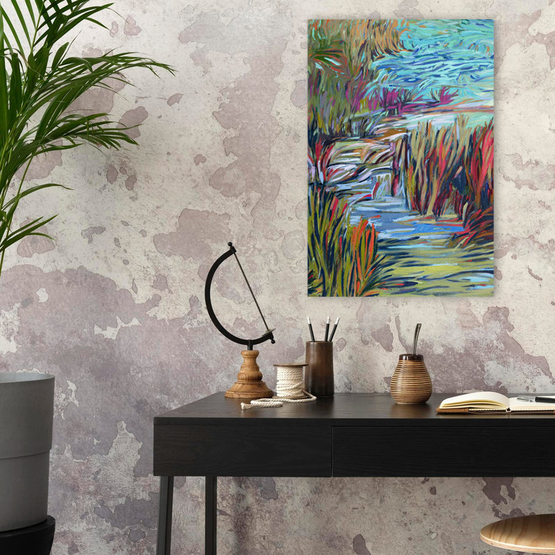 Water Symphony - Art contemporain de paysages, H 24 po x l 16 po