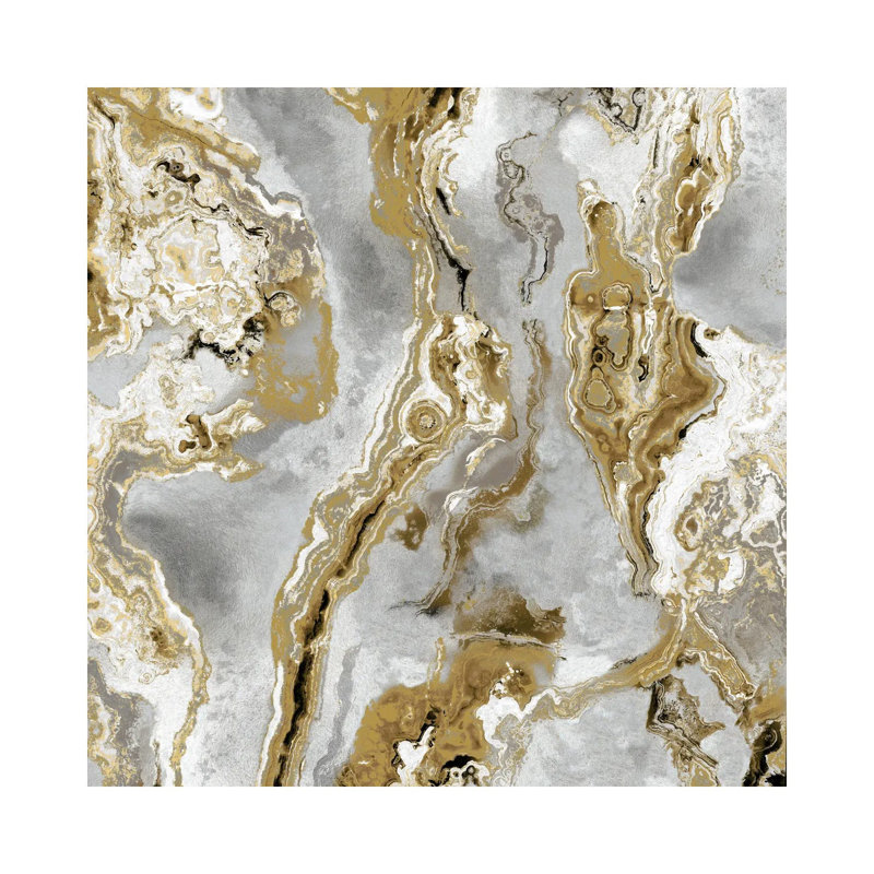Toile en métal Steonseix - Onyx argenté par Danielle Carson