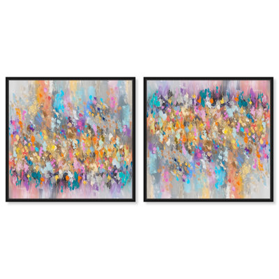 «Burst of Life», ensemble de toiles Flowy Abstracts par Art Remedy
