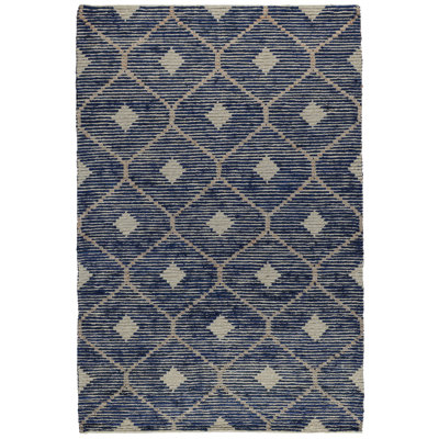Reign Geometric Area Rug in Indigo