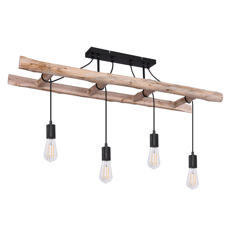 Dania 4 - Light Black/Brown Kitchen Island Pendant