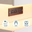 Table de chevet blanche avec lumière DEL contrôlée par l'application, table de chevet moderne avec station de charge, table de bout à 3 tiroirs avec ports et prises USB, tablette ouverte en U, table de chevet blanche pour la chambre à coucher