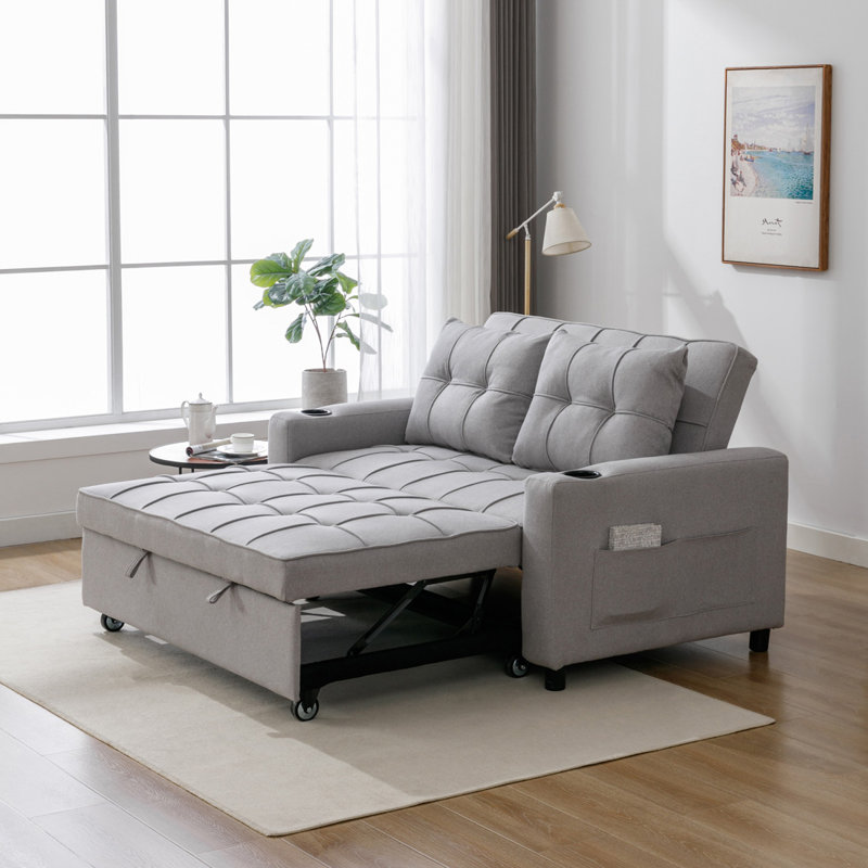 Aryel 2-Seater Sofa Bed, Light Grey