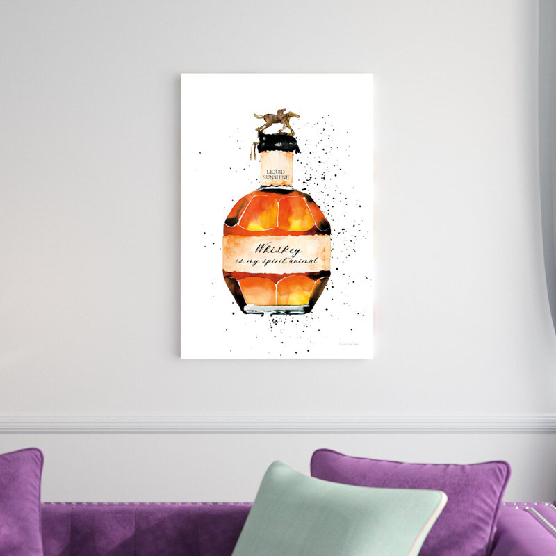 " Whiskey Spirit Animal " by Mercedes Lopez Charro Painting Print, 30" H x 20" W
