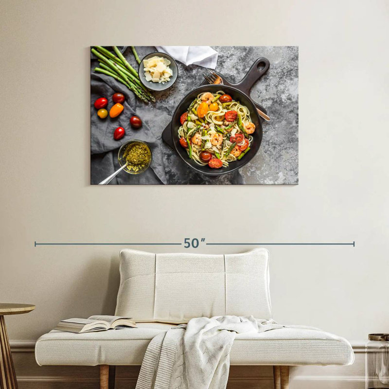Yarlin Seafood Spaghetti, 26" H x 39" W