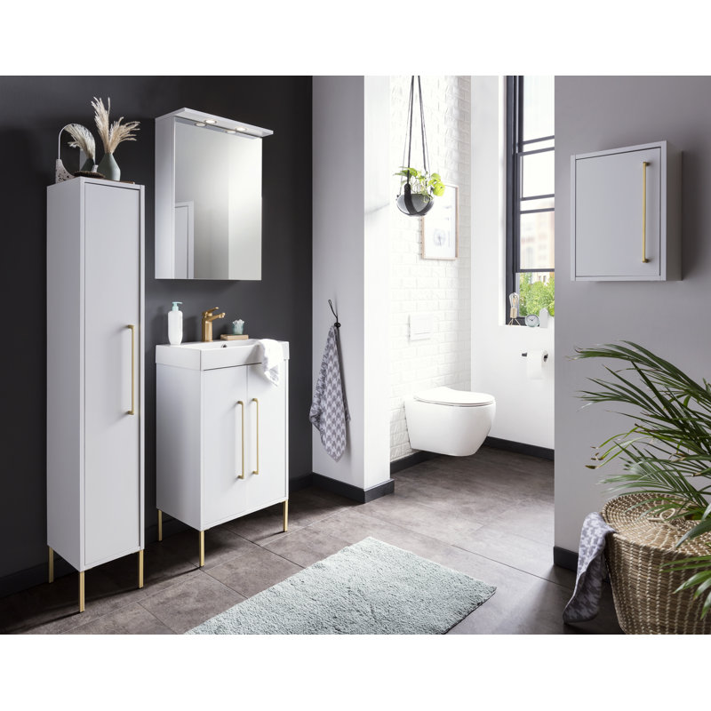 Sarah Linen Cabinet, White Matt