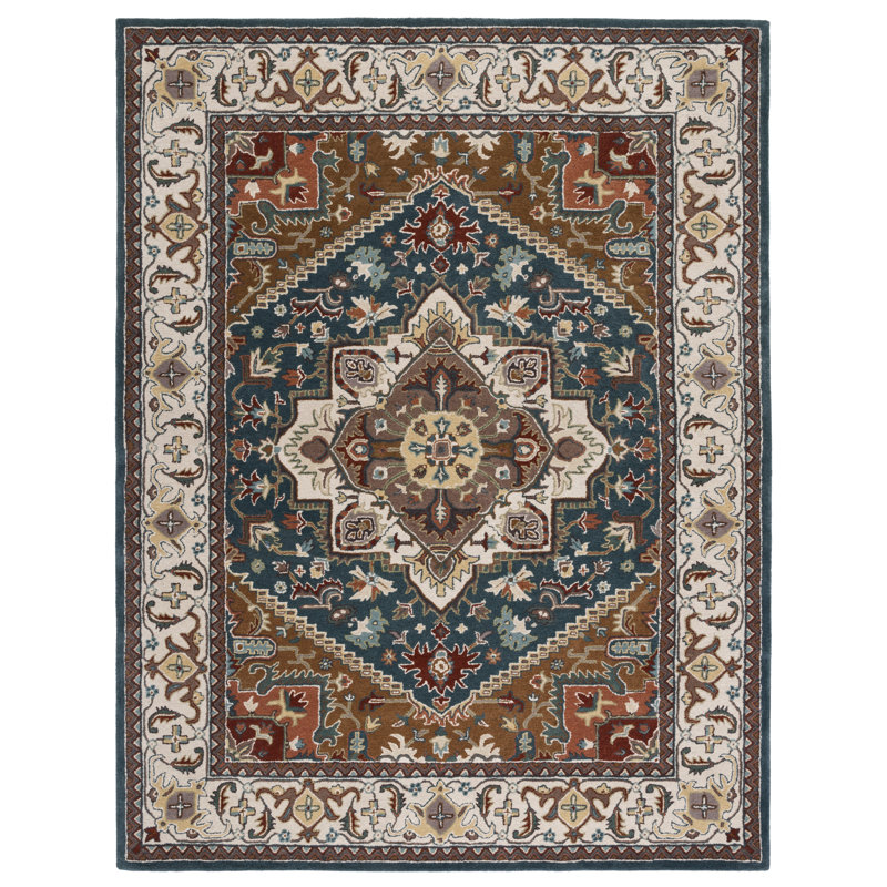 Parul Hand Tufted Wool Oriental Rug, Rectangle 10' x 14'