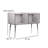Stand-Alone Double Study Carrel with Top Shelf, Height Adjustable Legs, and Wire Management Grommet-61067527