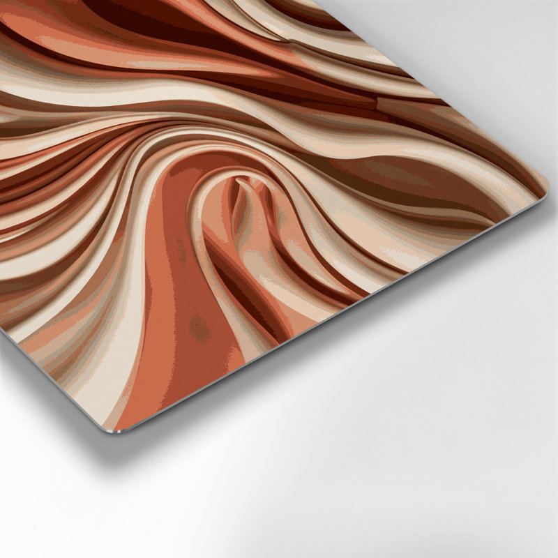 «Biomorphic Abstraction 18», art mural en métal brun, H 12 po x l 12 po