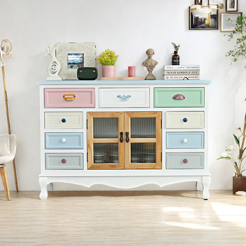 Modern colour multi-functional accent cabinet