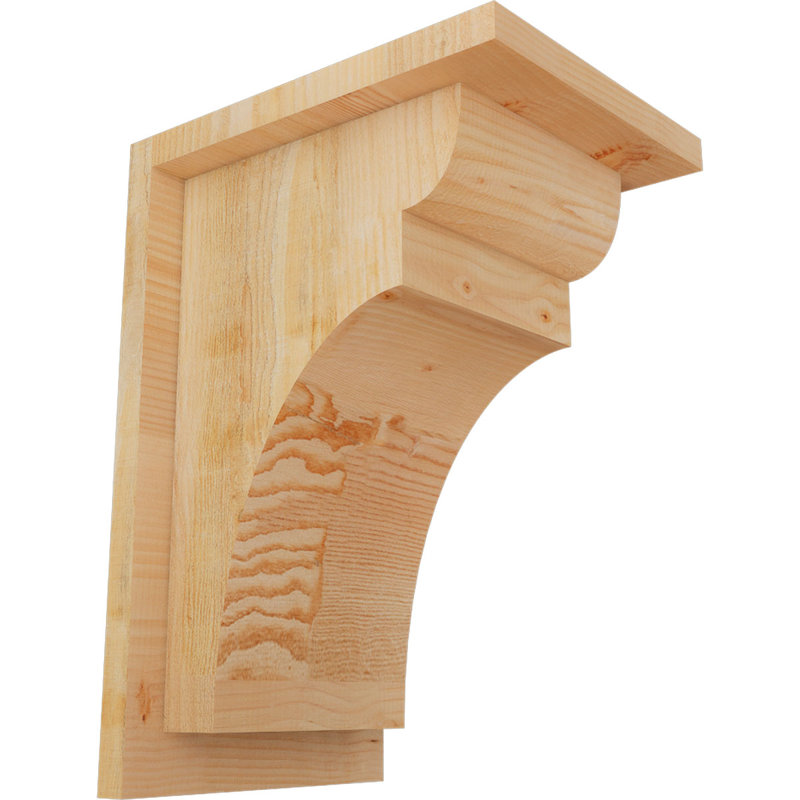 Yorkshire Yorktown avec plaque arrière, H 14 po x l 8 po x P 10 po, Sapin de Douglas, Sciage brut