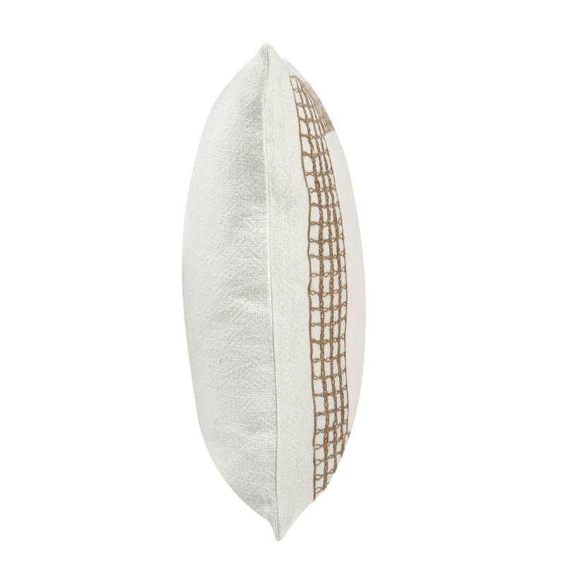 Marina Euro Pillow Cover & Insert, Ivory/Brown