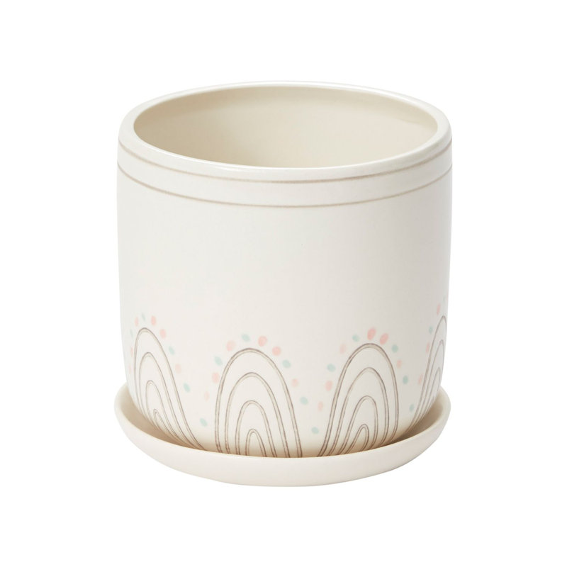 Pot de fleurs en céramique Jelisava, H 5 po x l 4,75 po x P 4,75 po