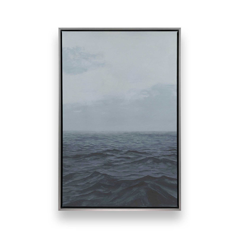 Vast Ocean I by Michael Willett Art Print, 40" H x 30" W, Floater Framed Print without Mat Canvas, Silver
