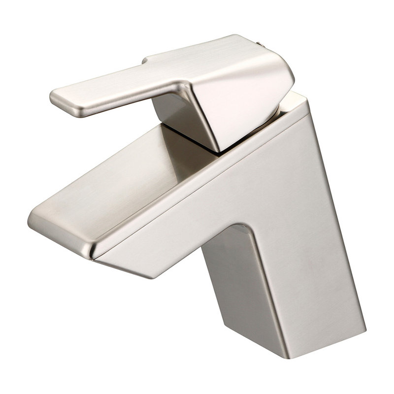 Single-Hole Bathroom Faucet with Drain Assembly, Brushed Nickel