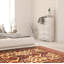 Tapis décoratif en laine de conception unique 4 pi 1 po x 6 pi 2 po Cathlena noué à la main New Age