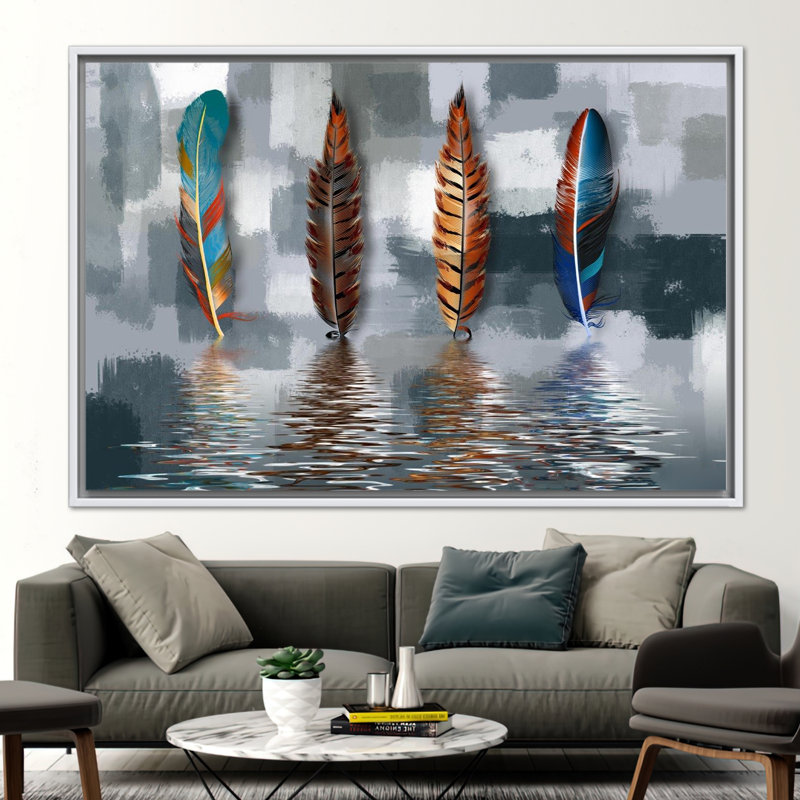 Print on Canvas, White, Framed Print without Mat, 40 cm H x 60 cm W