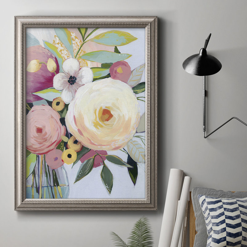 Georgia Bouquet II - peinture sur toile encadrée, H 20 po x l 16 po x P 2,5 po