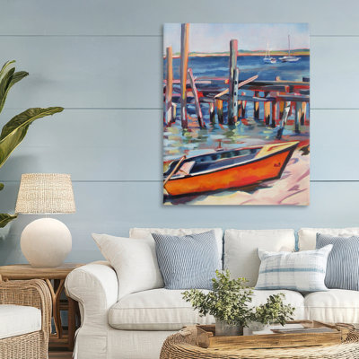 Toile de bateau sur le port de la ville, design par Maxine Shore