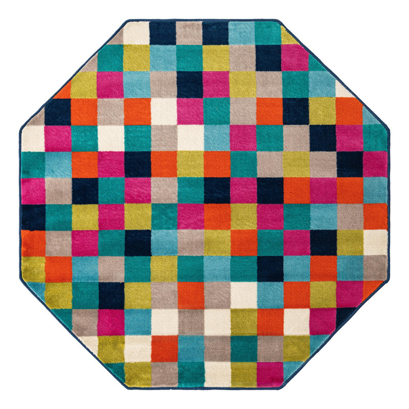 Analiese Geometric Indoor Rug, Octagon 5'3" x 5'3"