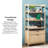 Jorah 70" H x 33" W Reeded Bookcase with Lower 2-Drawer Storage-2022095217