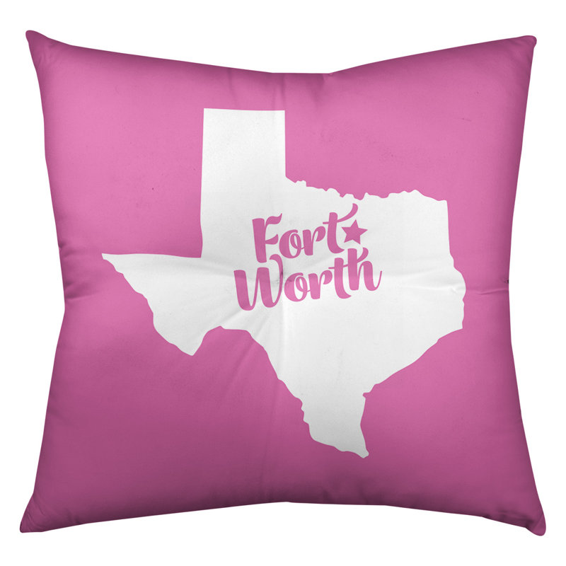 Coussin de sol touffeté nevada, 26 po x 26 po, Rose, Fort Worth