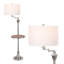 Lampe sur pied moderne en métal 60 po avec table d'appoint et bras pivotant Waldenburg-132814797
