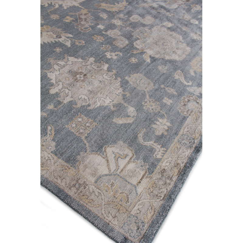 Museum Oriental Area Rug in Medium Blue, Rectangle 9' x 12'