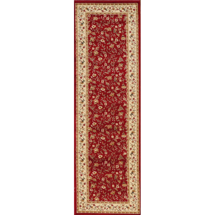 Tapis rouge à motif floral Weisgerber