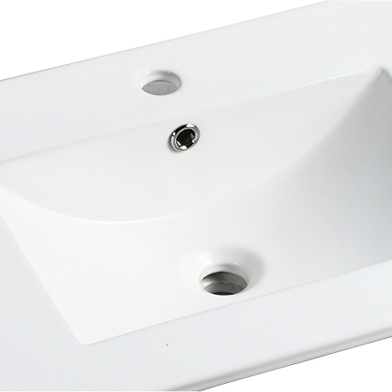 Évier de comptoir en céramique 24 po, conception exquise, épaisseur 0,81 po, profondeur 23,99 po, évier 24 po, durabilité durable, profondeur, épaisseur