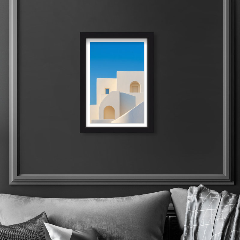 Island Minimalism Print by Oliver Gal, 16.5"H x 11.5"W, Black Shadowbox