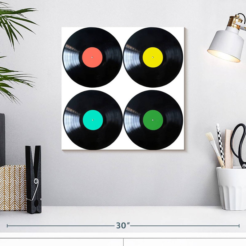 Disques de vinyle colorés Abarca, H 16 po x l 16 po