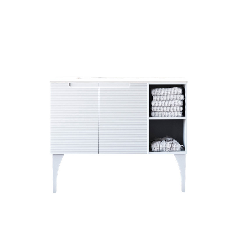 Ensemble de meuble-lavabo simple 46 po Ariyannah, Neige