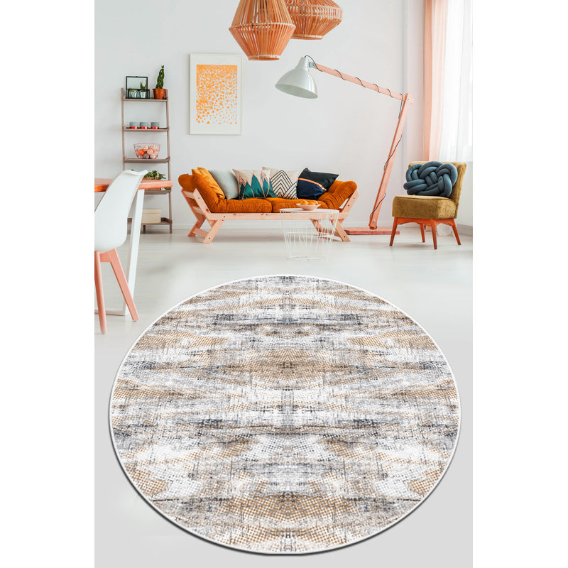 Vachakan Camouflage Area Rug, Round 200cm