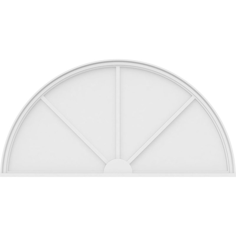 Demi-cercle à 3 branches en PVC de qualité architecturale, H 31 po x l 62 po x P 2 po