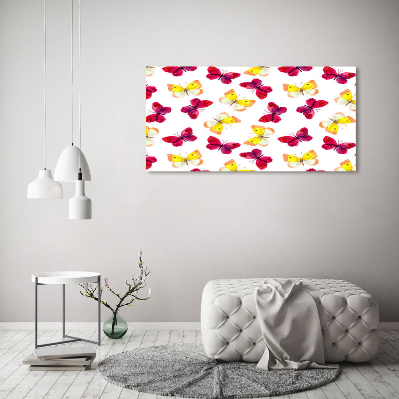 Butterflies And Flowers - Wrapped Canvas Print