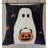 Halloween Ghost With Pumpkin Bucket Throw Pillow