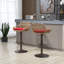 Ensemble de 2 tabourets de bar modernes pivotants avec repose-pieds réglables pour cuisine et salle à manger-1511090710