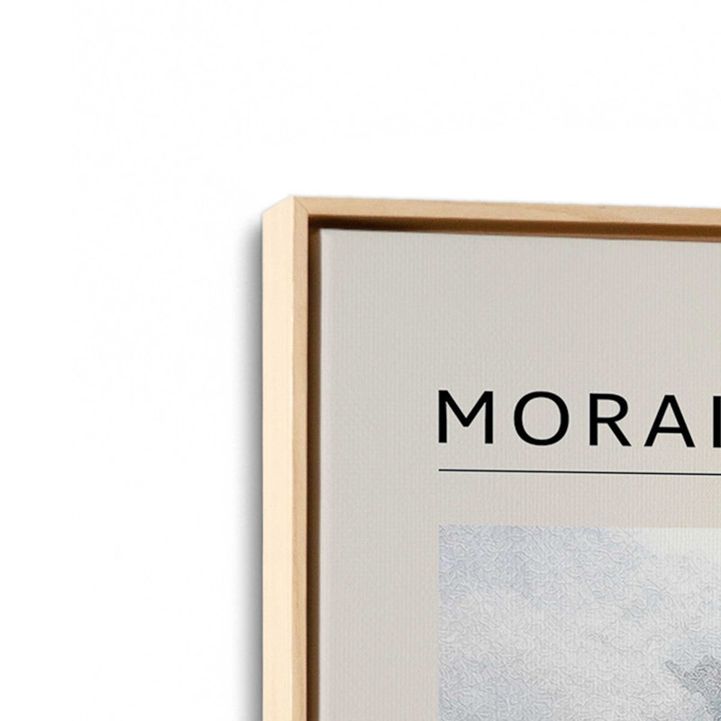 «Moraine Lake», reproduction d'art sur toile, 20 po x 30 po, Cadre flottant en érable américain