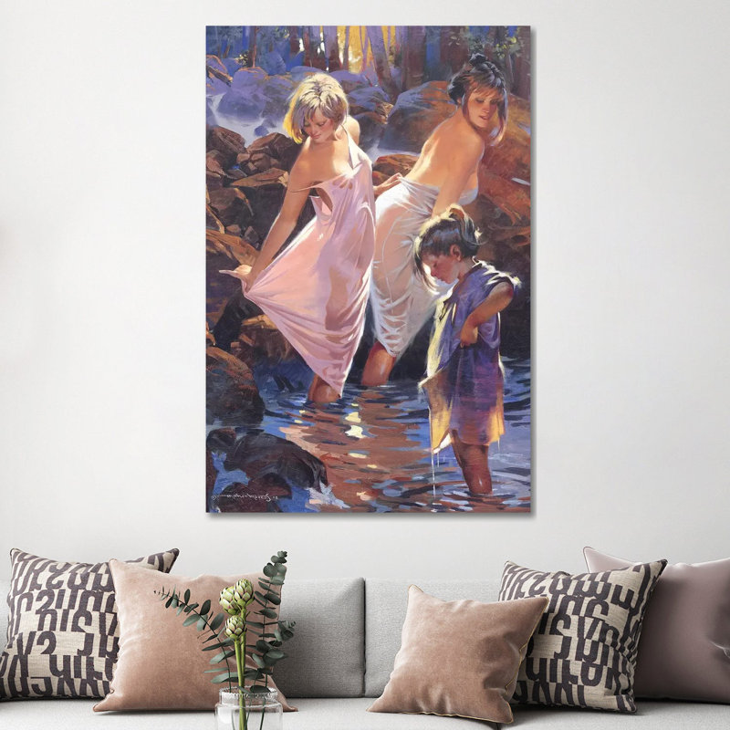 Dipping by Maher Morcos - Gallery-Wrapped Canvas Giclée on Canvas, Wrapped Canvas, 152.5 cm H x 101.5 cm W x 3.175 cm D
