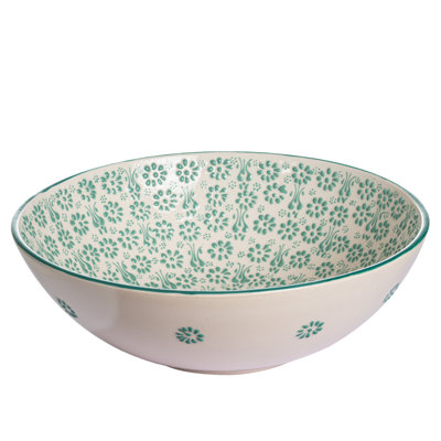 Hand Painted Ceramic Ceramic Serving Bowl