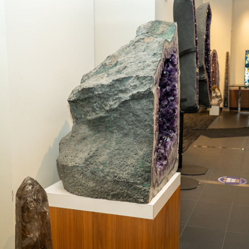 Genuine Large Amethyst Cluster Geode From Brazil