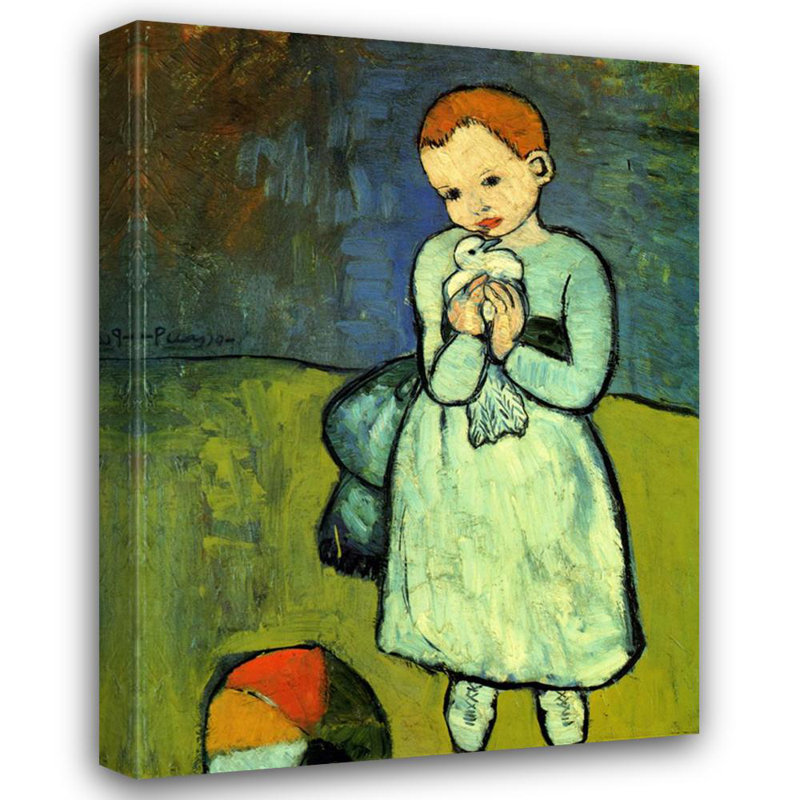 «Child with a Dove», enfant, 1990 MCG-PF1082, H 24 po x l 18 po