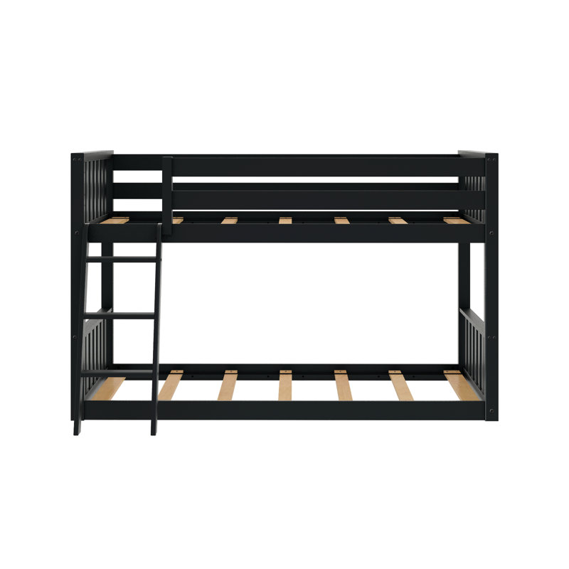 Brubaker Kids Twin Over Twin Bunk Bed, Black