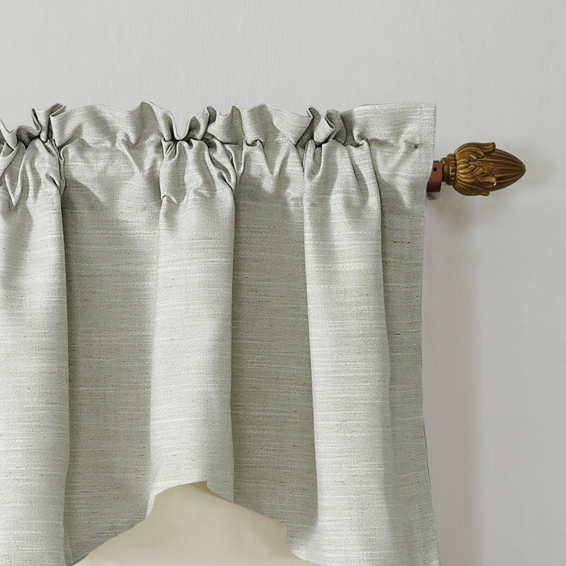 Scalloped Window Valance, Grey