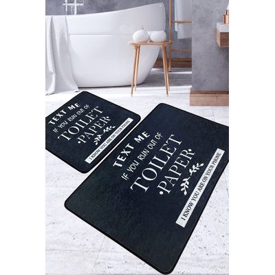 Ensemble de tapis pour salle de bain 2 pièces Seidman