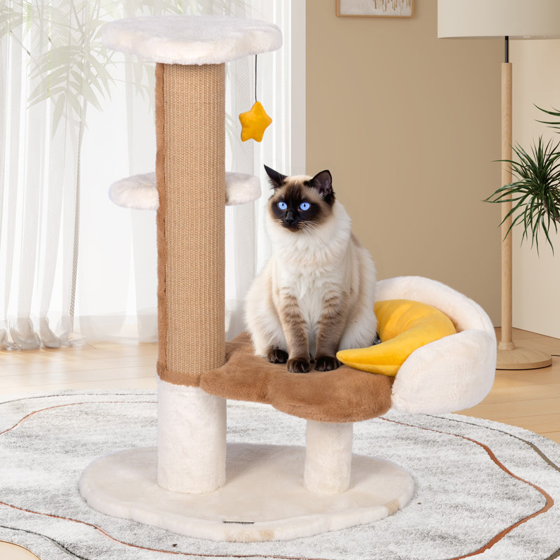 Arbre à chat Starry Sky, tour de chat haute 32,3, station de grattage durable pour chat