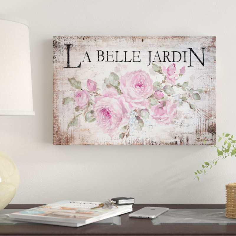 «La Belle Jardin» par Debi Coules, reproduction sur toile tendue, H 12 po x l 18 po x P 1,5 po, Toile tendue, Pas de tapis