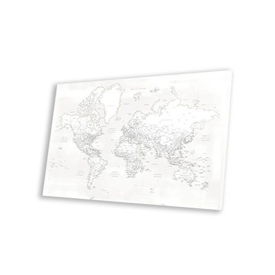 " Detailed World Map Maeli White " by Blursbyai